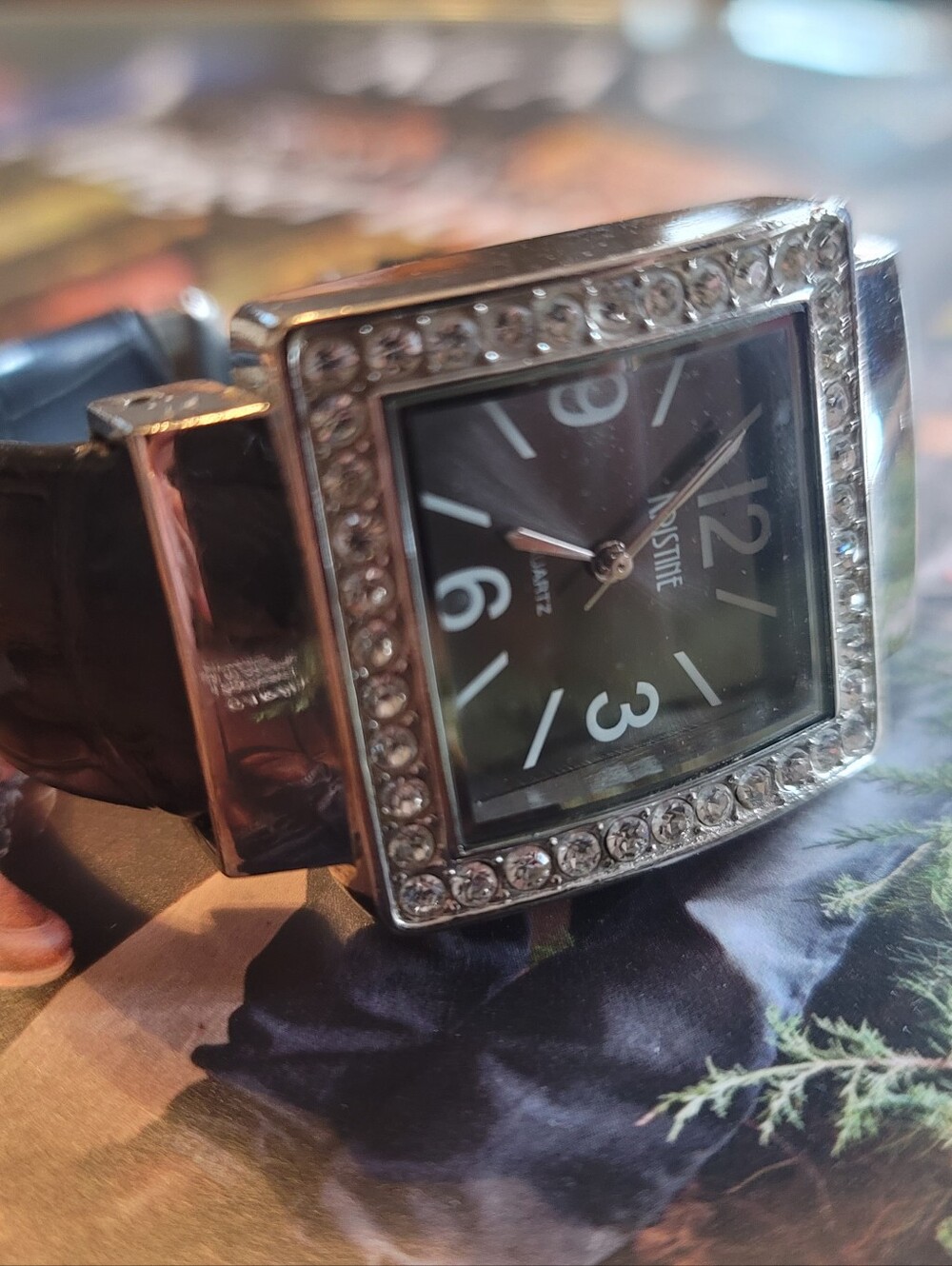KRISTINE Jeweled Quartz Bracelet Watch